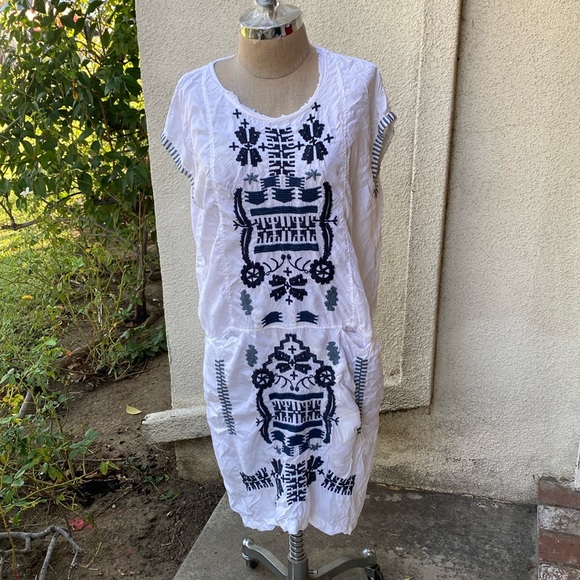 Johnny Was/Biya Johnny Was bohemian Aztec style dress w/ embroidery & pockets - Picture 2 of 15